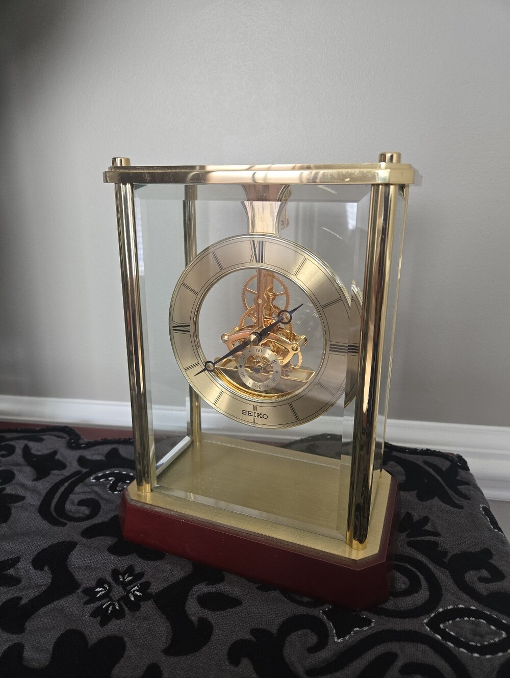 Seiko Brass Skeleton Clock